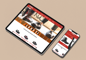 Vlastná e-commerce šablóna: predaj obuvi